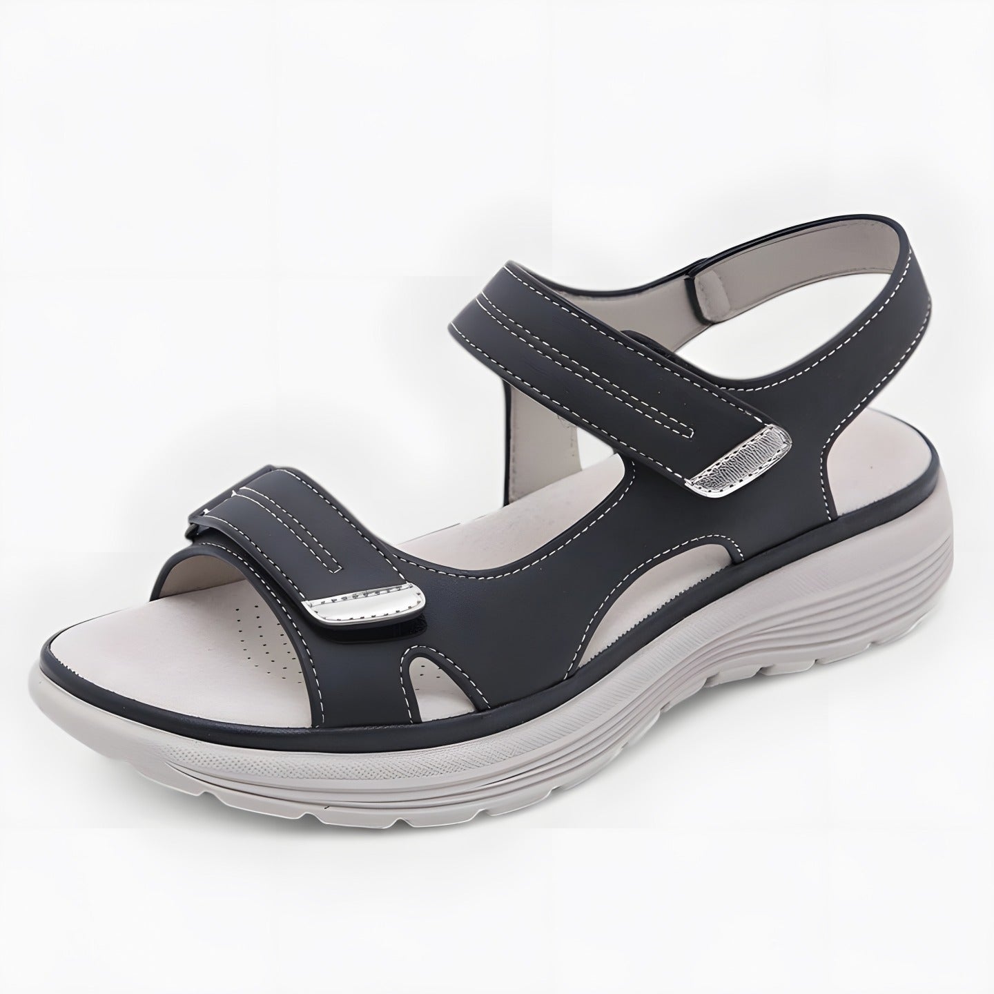 Heidi | Women's Elegant Orthopaedic Sandals Black, photo studio