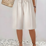 Nevaeh | Knee-Length Shorts with a Drawstring Waist
