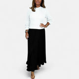 Scarlett | Long Jumper Dress with Pleated Skirt