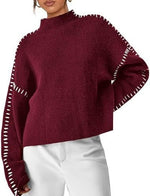 Black Contrast Stitch Jumper