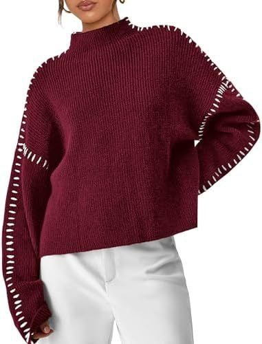 Black Contrast Stitch Jumper Red, photo studio