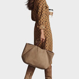 Vegan Leather Polka Dot Midi Dress