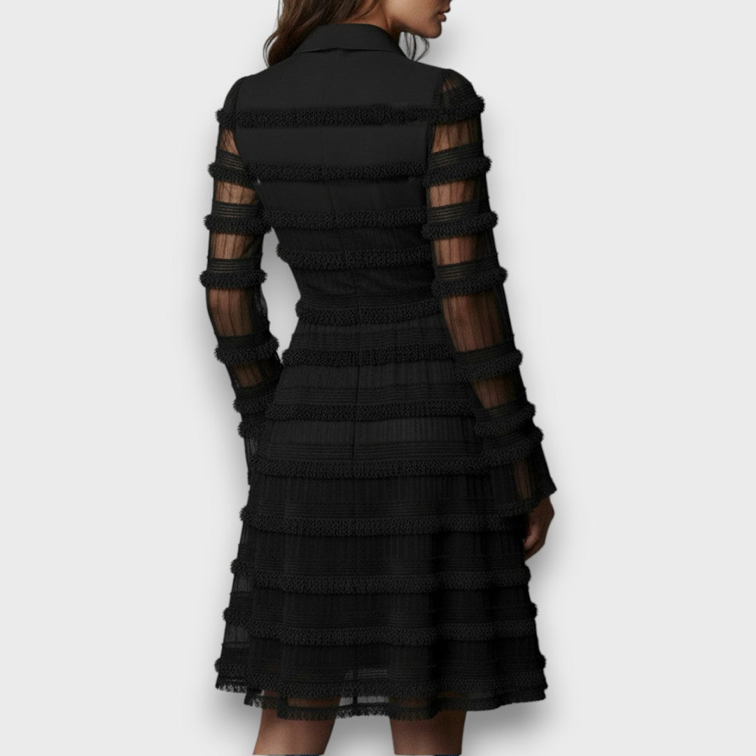 Paisley | Sheer Fringed Midi Dress