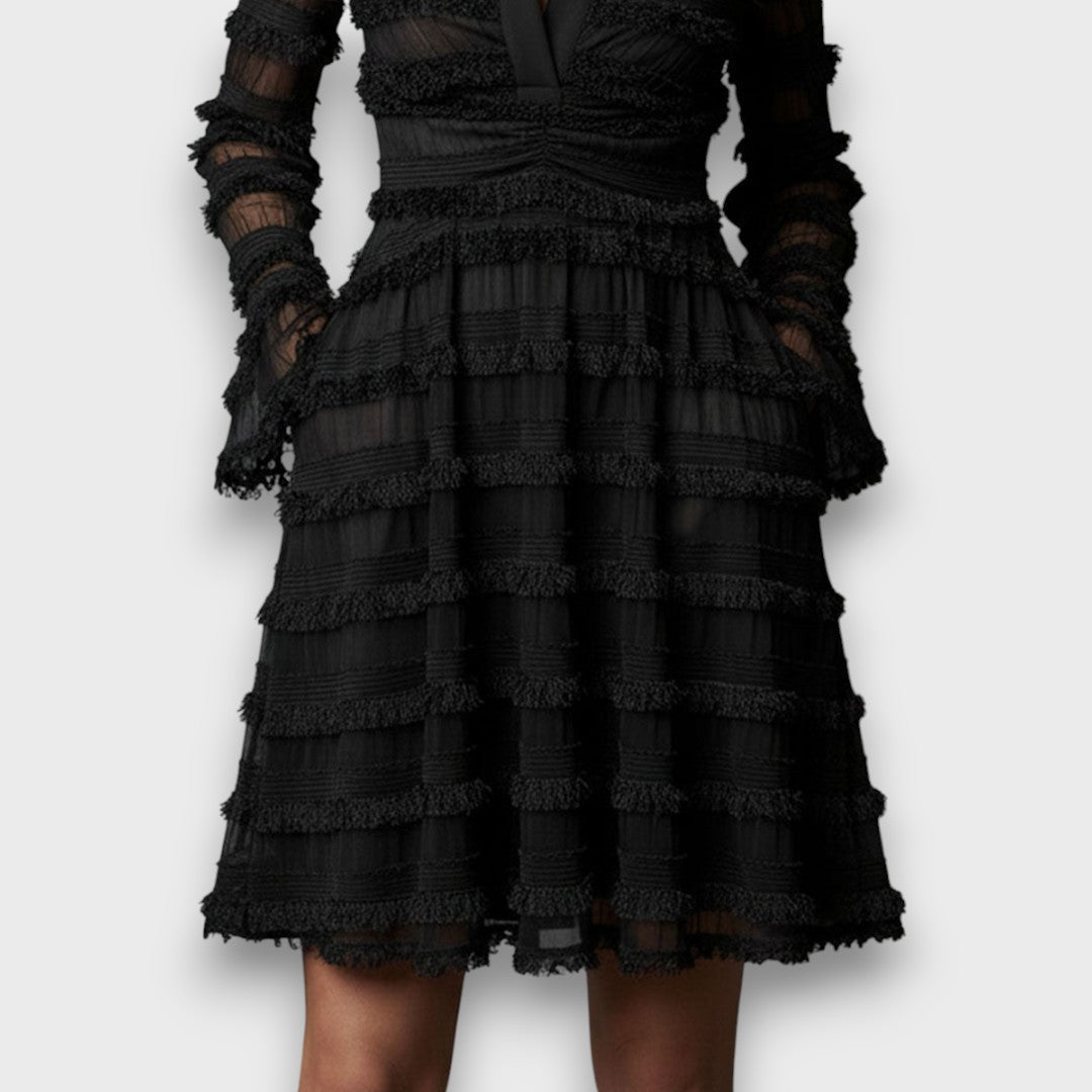 Paisley | Sheer Fringed Midi Dress