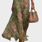 Livia | Elegant Floral Open-Back Maxi Dress