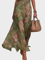 Livia | Elegant Floral Open-Back Maxi Dress