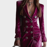 Vera | Long Velvet Blazer Dress