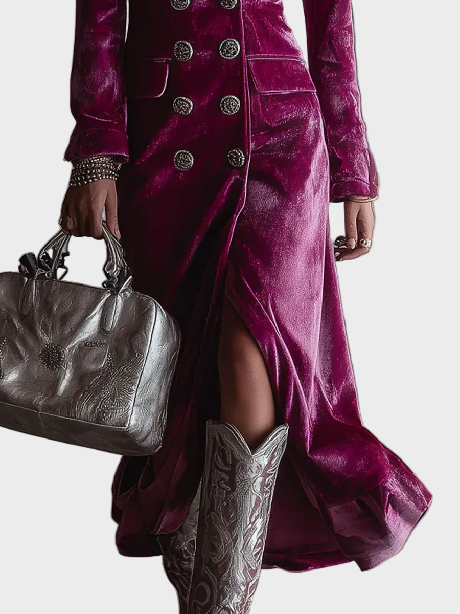 Vera | Long Velvet Blazer Dress