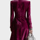 Vera | Long Velvet Blazer Dress