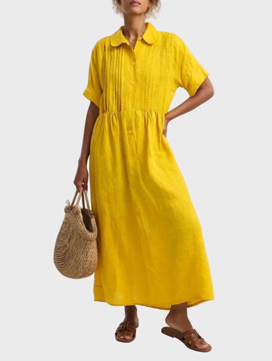 Lysandra | Summer Shirt Dress Yellow, photo studio