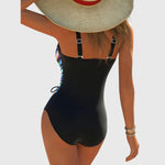 Cross-Front Shaping One-Piece Swimsuit