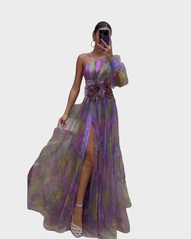 Nadine | Elegant Dress for Women Grey, photo studio