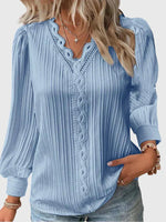 Bertie | Puff-Sleeve V-Neck Blouse