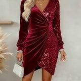 Minerva | Sparkly V-Neck Wrap Dress