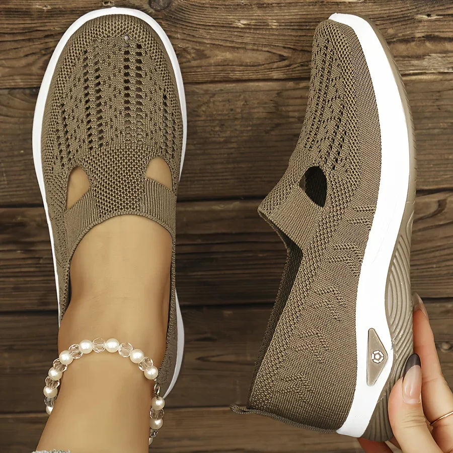 Carry Orthopaedic Slip-On Shoes Khaki, photo studio