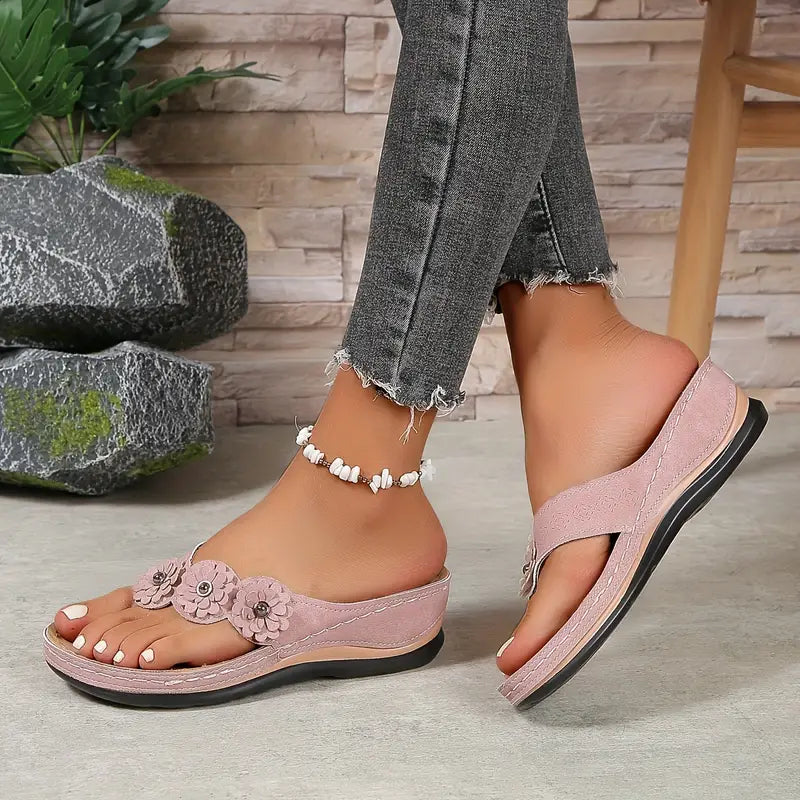 Sophia Orthopedic Sandals Pink, photo studio