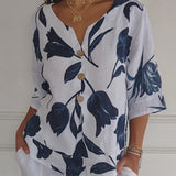 Nova | Floral V-Neck Blouse