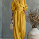 Nancy | Flowy Belted-Waist Maxi Dress