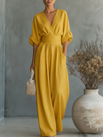 Nancy | Flowy Belted-Waist Maxi Dress