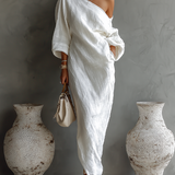 Alice | One-Shoulder Linen Maxi Dress