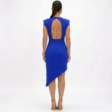 Mabel | Asymmetric Dress with Structured Shoulders