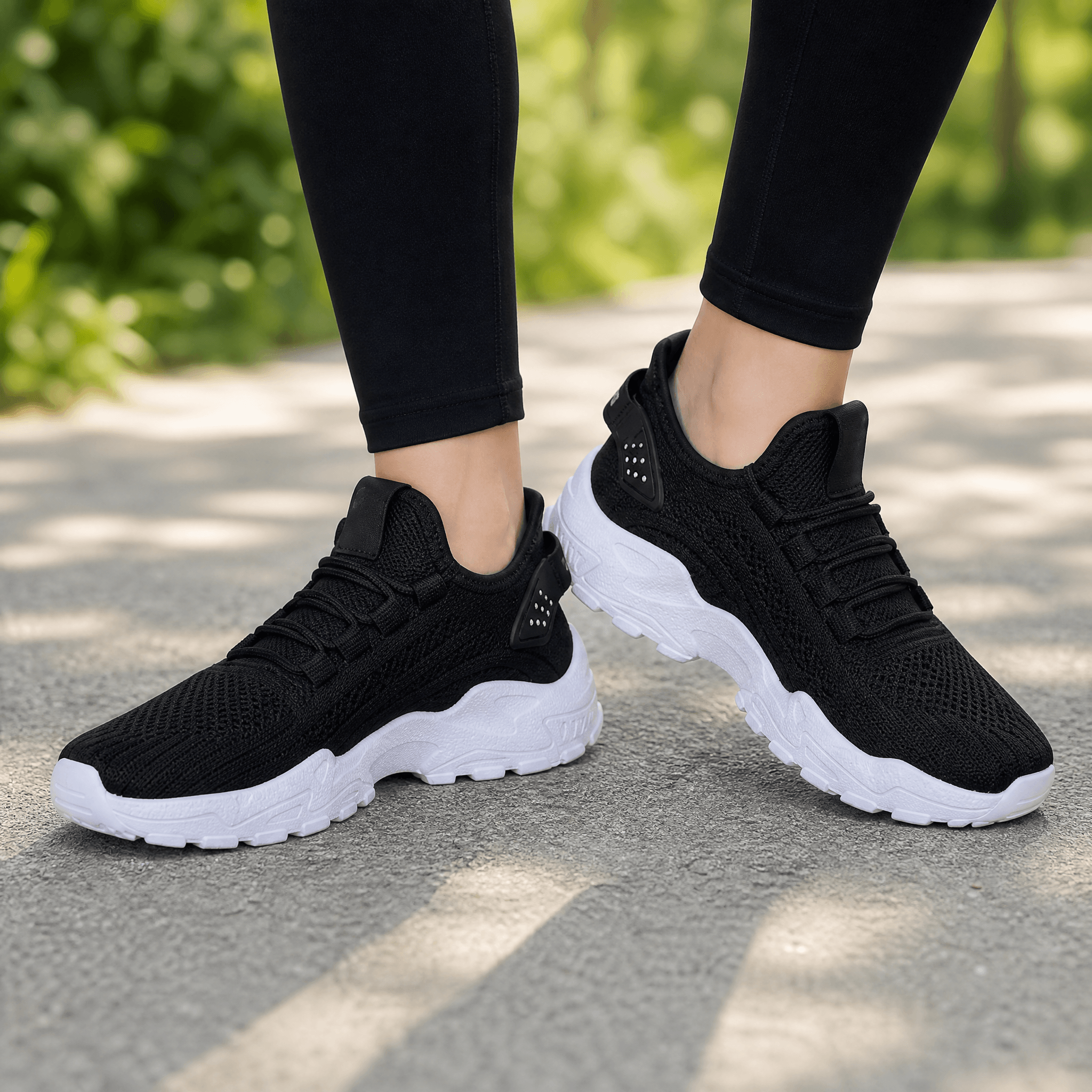Elodie | Breathable Mesh Sneakers for All-Day Comfort Black, photo studio
