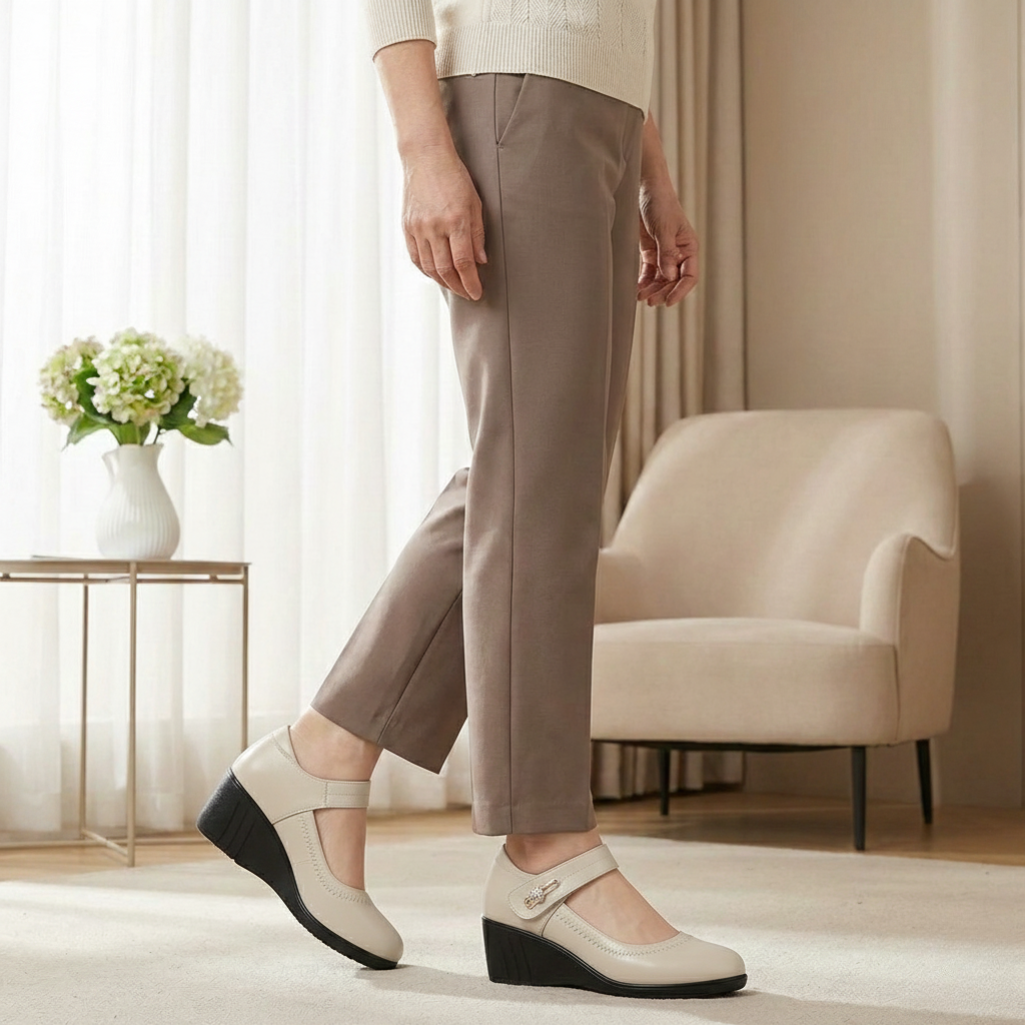 Mirella Elegant Mid-Heel Comfort Shoes Black, photo studio