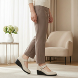 Mirella | Mary-Jane Wedge Shoes with a Decorative Strap