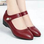 Mirella | Mary-Jane Wedge Shoes with a Decorative Strap