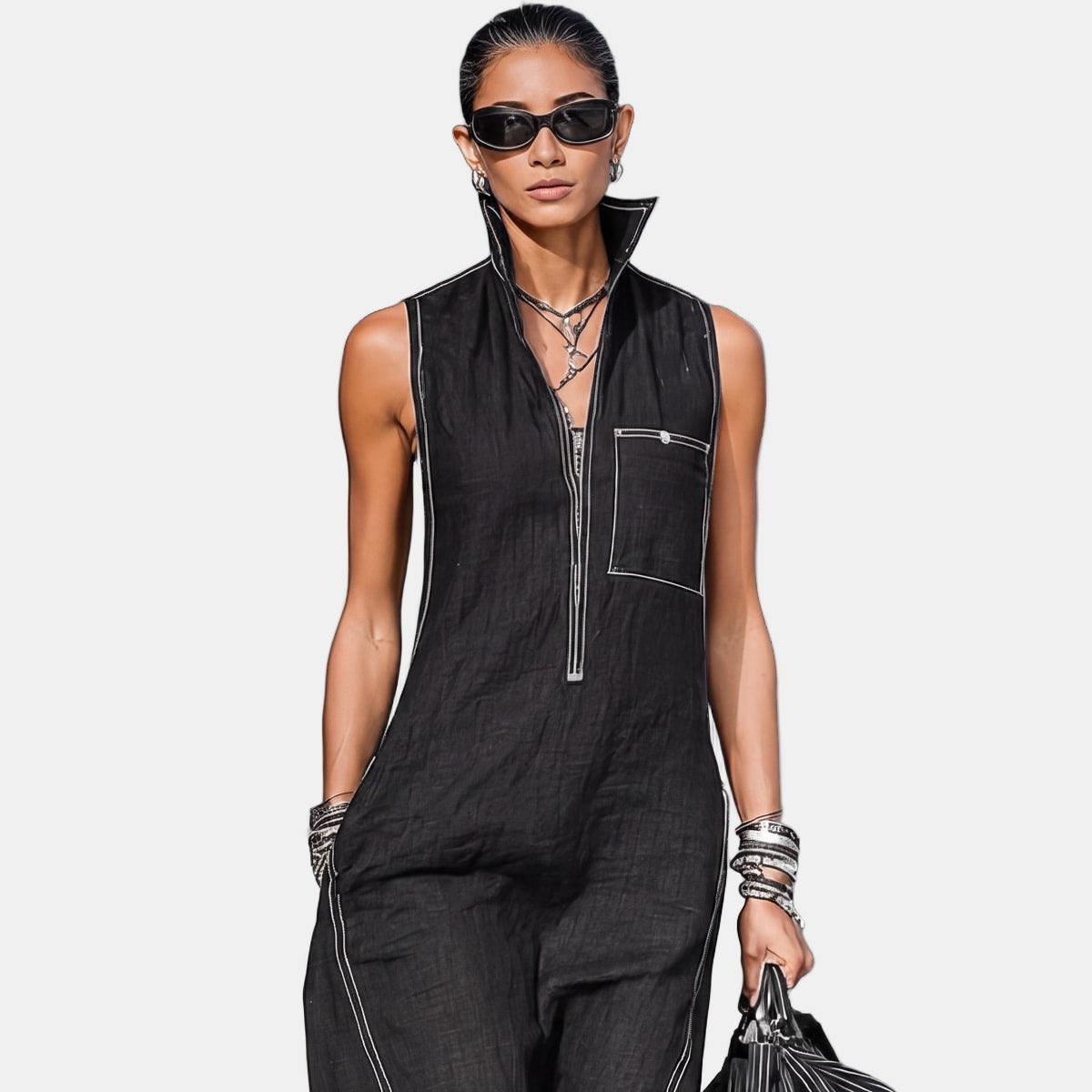 Amelia | Elegant Wide-Leg Jumpsuit As Pictured, studio photo