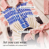 Anaelle | Botanical Art Print Shirt and Tie-Waist Shorts Set