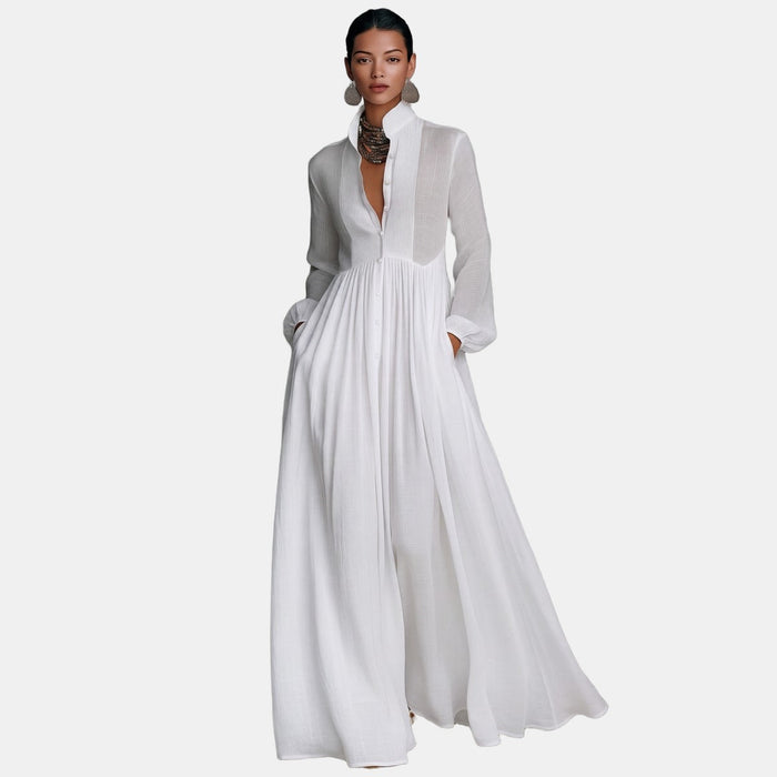 Antonia | Maxi Dress with Pleated Skirt