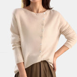 Asymmetric Button Cardigan