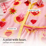 Athenais | Sacred Heart Print Shirt and Shorts Set