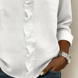 Hope | Refined Ruffled V-Neck Blouse