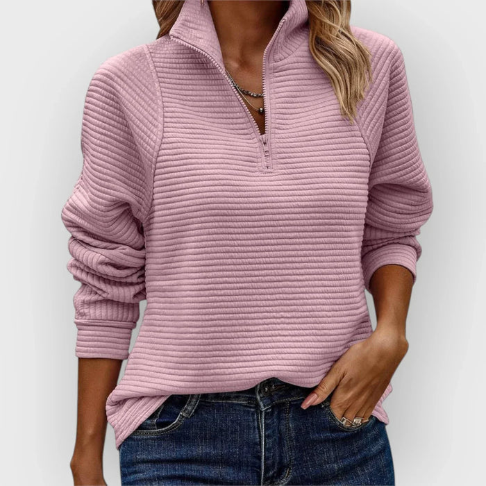 Pink Half-Zip Jumper