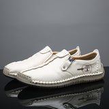 June | Stitched Slip-On Shoes with a Side Zip