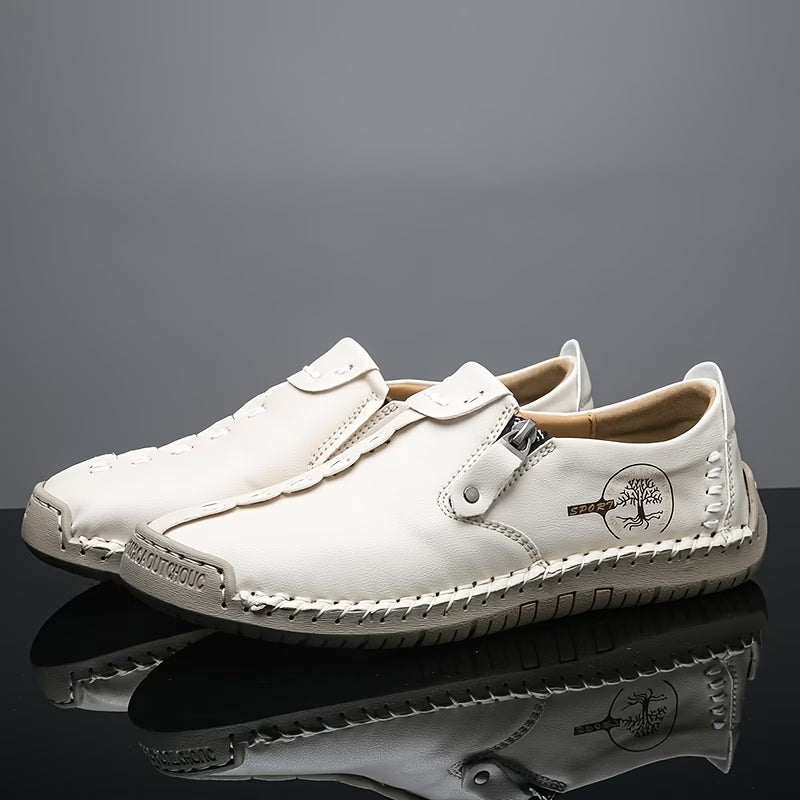June Handmade Comfort Slip-On Shoes White, photo studio
