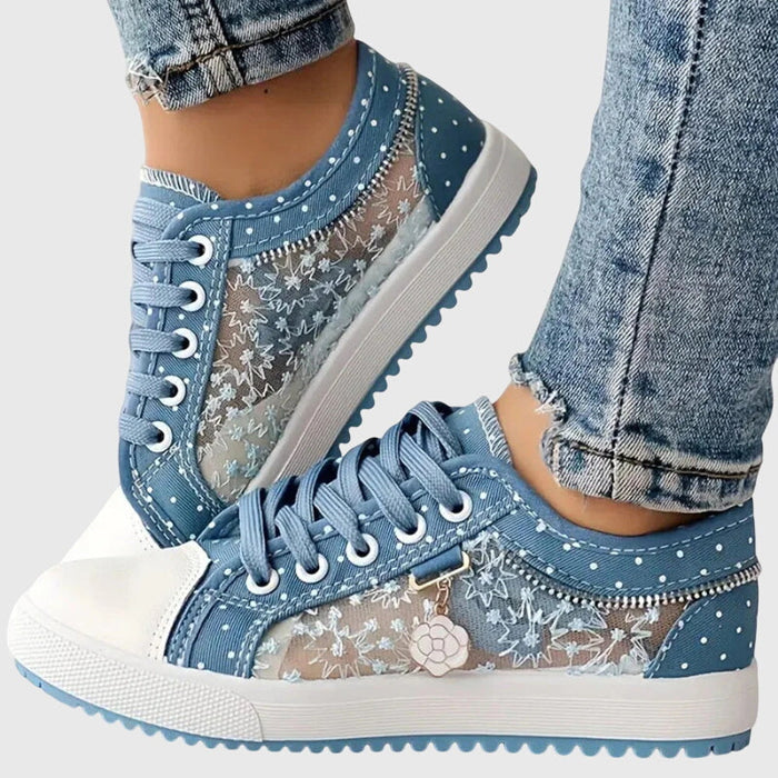 Albertine | Orthopaedic Sneakers with Embroidered Panels
