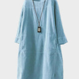 Ella | Relaxed Fine Corduroy Midi Dress