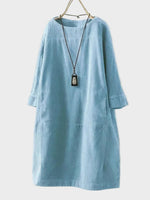 Ella | Relaxed Fine Corduroy Midi Dress