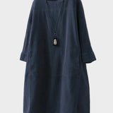 Ella | Relaxed Fine Corduroy Midi Dress