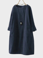 Ella | Relaxed Fine Corduroy Midi Dress