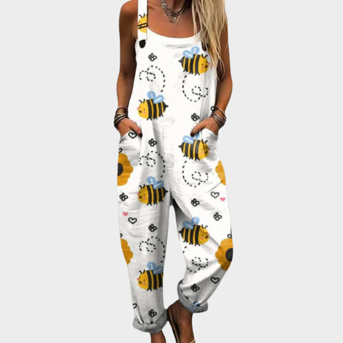 Birdie | Women's Bright Country Bee Overalls