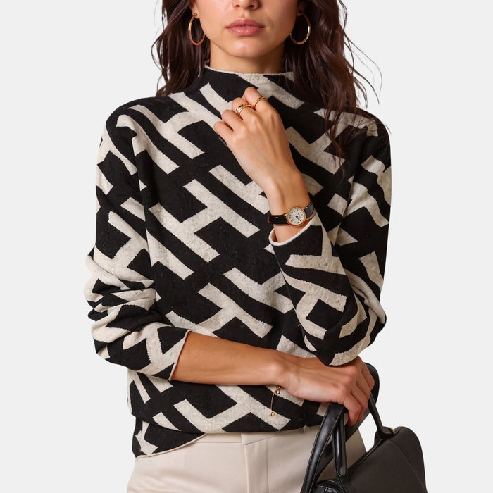 Black and White Graphic Jumper