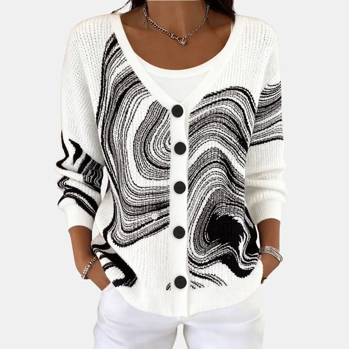 Black and White Wave Cardigan