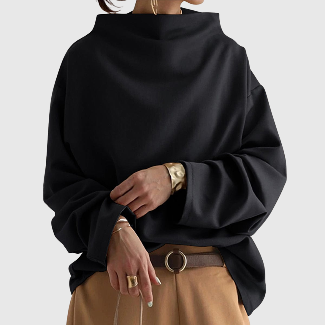 Black High-Neck Top