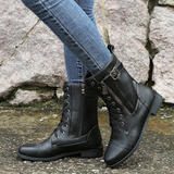Marguerite | Orthopaedic Mid-Calf Boots with Laces and a Buckle