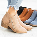 Amanda | Orthopaedic Ankle Boots with a Stacked Block Heel