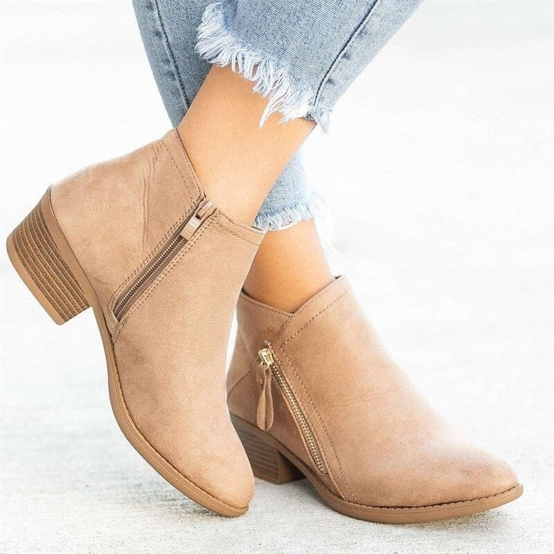 Amanda Stylish Orthopedic Boots Beige, photo studio